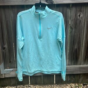 Nike running ~ 1/4 zip pullover size Medium light teal